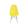 Sc-037-m - Cadeira Decorativa Assento em Pp na Cor Amarelo,base Estilo Eiffel,com Armacao de Madeira - 3