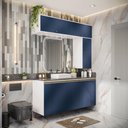 Ver imagem 1 de Conjunto para Banheiro Kappesberg Celeste 7 Peças Branco/azul 160cm
