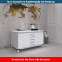 Ver imagem 2 de Mapoteca 5 Gavetas Pandin 120cm (larg) Inmetro Tampo Mdp Branco Estrutura Aço Cinza Gavetas Brancas