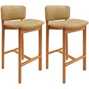 Ver imagem 1 de Kit 02 Banquetas Alta para Cozinha Sala de Jantar Bar Dara L02 Couríssimo Fendi - Lyam Decor