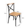 Conjunto Jantar Mesa Leonora Madeira Maciça 240x100 com 10 Cadeiras Paris Base Alumínio - Natural - 6