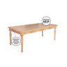 Conjunto Jantar Mesa Leonora Madeira Maciça 240x100 com 10 Cadeiras Paris Base Alumínio - Natural - 3
