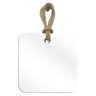 Espelho Decorativo Hole Alça Sisal Natural 40x40 cm - 1