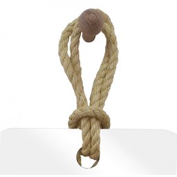 Espelho Decorativo Hole Alça Sisal Natural 40x40 cm - 3