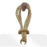Espelho Decorativo Hole Alça Sisal Natural 40x40 cm - 3