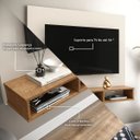 Ver imagem 4 de Painel para Tv Sol Suspenso 50 Polegadas para Sala - Off White com Nature