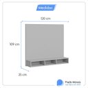 Ver imagem 6 de Painel para Tv Sol Suspenso 50 Polegadas para Sala - Off White com Nature
