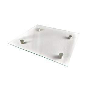 Boleira Petisqueira Vidro Quadrado 26x26cm