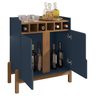 Barzinho Com 2 Portas e Adega Para Sala de Jantar 50522 Azul Cobalto Cedro DCASA - 5