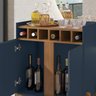 Barzinho Com 2 Portas e Adega Para Sala de Jantar 50522 Azul Cobalto Cedro DCASA - 7