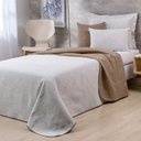 Ver imagem 2 de Colcha Solteiro Jacquard Dual Dupla Face 4 Peças - Bege To Decorando