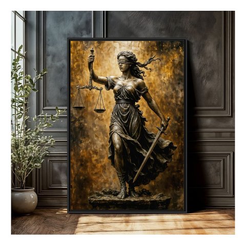 Quadro Advocacia Deusa Têmis a Guardiã da Justiça e Verdade