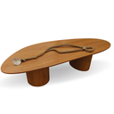 Ver imagem 2 de Mesa Bean de Centro Sala Organica Duo 150x80cm Modelar Art Mesa de Centro