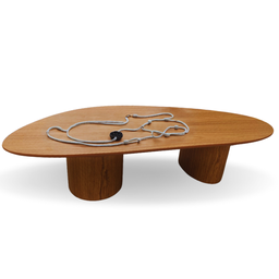 Mesa Bean de Centro Sala Organica Duo 150x80cm Modelar Art Mesa de Centro - 1