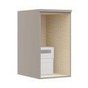 Ver imagem 4 de Módulo Guarda-Roupa Aéreo 1 Porta Elegance Cinza/Niquel/Blanc