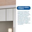 Ver imagem 6 de Módulo Guarda-Roupa Aéreo 1 Porta Elegance Cinza/Niquel/Blanc