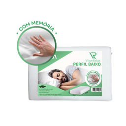 Kit 2 Travesseiros Nasa Viscorelax Perfil Baixo com Memoria - 4