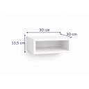 Ver imagem 5 de Kit 2 Mesas de Cabeceira Suspensas 30cm com Nicho MDF 15mm Branco Mesa de Cabeceira Já Montadas