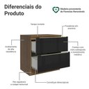 Ver imagem 3 de Balcão de Cozinha 80 Cm 2 Gavetas Rustic/preto Lux Madesa Rustic/preto