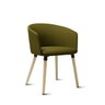 Poltrona PIX Estofada com Pés Palito Gupe Decor Verde escuro - 9