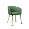Poltrona PIX Estofada com Pés Palito Gupe Decor Verde escuro - 10