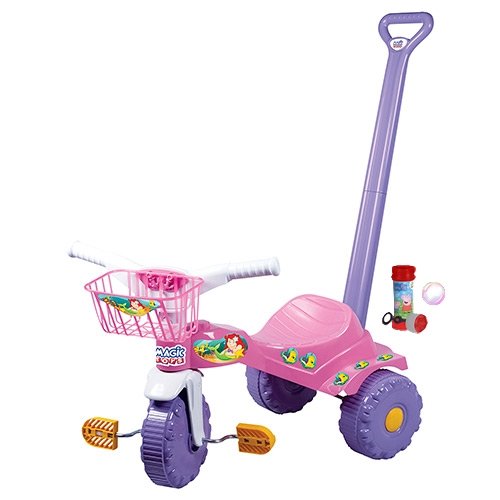 Triciclo Motoca Infantil Menina Princesa Rosa - Kepler em Promoção