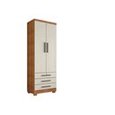 Ver imagem 1 de Guarda Roupas Floripa 2 Portas 3 Gvts Roupeiro Cor Cedro/areia