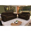 Ver imagem 1 de Conjunto Sofá Windsor Velut Marrom 3 e 2 Lugares 2,04m e 1,59m - King House