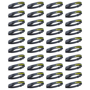 Lanterna de Cabeça Sensor Movimento Led Cob Xpe Usb Kit 40 Unidades Multiuso Camping Oficina Pesca C