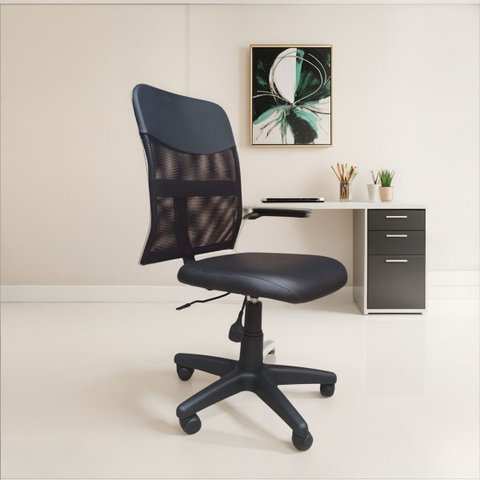 Cadeira de Escritório Ergonômica Nr17 Giratória Home Office Executiva Trabalho Secretaria Preta