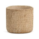 Ver imagem 5 de Kit 02 Cachepots em Cimento Vaso Decorativo Textura Rattan - Bege
