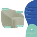 Ver imagem 5 de Kit Divã Recamier Orgânico França 250cm Lado Esquerdo e Poltrona Amore Bouclé