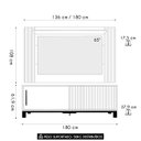 Ver imagem 5 de Painel para TV 65 pol e Rack Bancada 180cm Lucca Off/Freijó C01 - Mpozenato