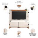 Ver imagem 3 de Painel para Tv 65 Pol e Rack Bancada 180cm Lucca Off/freijó C01 - Mpozenato