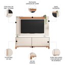 Ver imagem 4 de Painel para TV 65 pol e Rack Bancada 180cm Lucca Off/Freijó C01 - Mpozenato