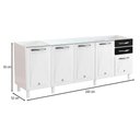 Ver imagem 4 de Balcão de Cozinha para Pia 200 Cm Star New 5 Portas 2 Gavetas Preto - Telasul