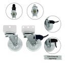 Ver imagem 2 de Rodinha para Berço em Gel Kit 4un 2C/Trava 2S/Trava 16m + Parafusos