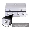 Churrasqueira de Embutir Bancada Inox a Gás 4 Queimadores Push Turn Importway Iwcg-005 - 5