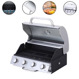 Churrasqueira de Embutir Bancada Inox a Gás 4 Queimadores Push Turn Importway Iwcg-005 - 1