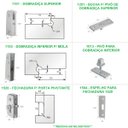 Ver imagem 2 de Kit porta pivotante para vidro temperado blindex (Sistema tradicional opção mola) - Cromado