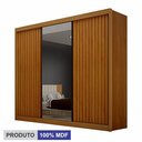 Ver imagem 4 de Guarda Roupa Casal de Correr Ripado com Espelho 3 Portas 6 Gavetas 100% MDF São Paulo
