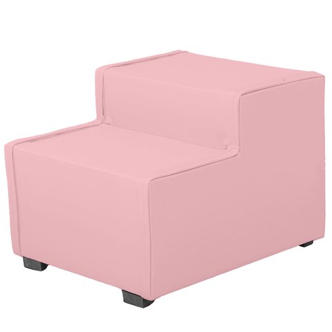 Escada Estofada 2 Degraus para Cachorro Gato e Maca de Estetica Suede