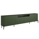 Ver imagem 1 de Rack para Sala de Estar Tv 75 Pol 4 Portas Brise Pés Industrial Preto Alef I03 Musgo - Lyam Decor
