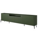 Ver imagem 5 de Rack para Sala de Estar Tv 75 Pol 4 Portas Brise Pés Industrial Preto Alef I03 Musgo - Lyam Decor