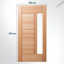 Ver imagem 2 de Folha de Porta Maciça em Eucalipto Acabamento Natural 210x102cm PM76 Lira Cruzeiro Portas