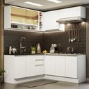 Ver imagem 1 de Armário de Cozinha Completa de Canto 349cm Branco Glamy Madesa 02