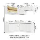 Ver imagem 4 de Armário de Cozinha Completa de Canto 349cm Branco Glamy Madesa 02