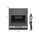 Ver imagem 4 de Estante P/ Sala até 85 Pol Modular 2.2 Ripado C/ 1 Porta 1 Prat. 219x250cm Nature/off White - Linea