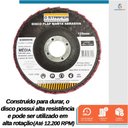 Ver imagem 3 de Disco Flap com Manta 5" Media Vermelha Ideal para Desbaste Lixar Polir Aço Aluminio Metais - Starfer