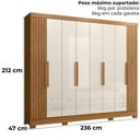 Ver imagem 4 de Guarda-roupa Casal 8 Portas 4 Gavetas Diplomata Moval